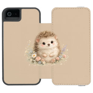 Funda Cartera Para iPhone 5 Watson Regalo floral Cottagecore de erizo Kawaii