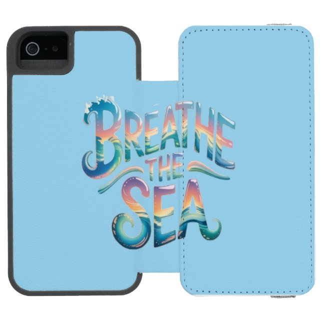 Funda Tipo Cartera Para iPhone De Incipio Respirar el mar (Folio abierto)