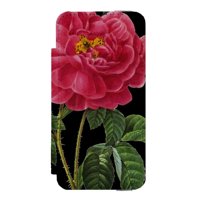Funda Tipo Cartera Para iPhone De Incipio Rosa Gallica (Anverso)