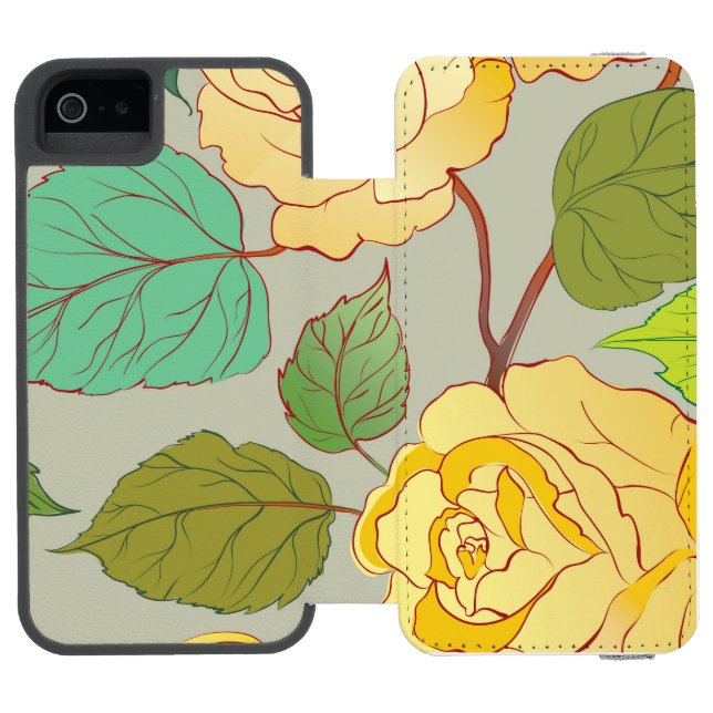 FUNDA TIPO CARTERA PARA iPhone DE INCIPIO ROSAS 1 (Folio abierto)