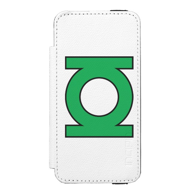 Funda Tipo Cartera Para iPhone De Incipio Símbolo de linterna verde (Anverso)