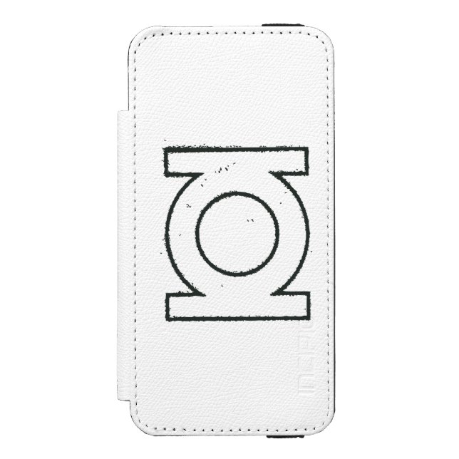 Funda Tipo Cartera Para iPhone De Incipio Símbolo de linterna verde BW (Anverso)