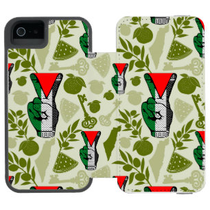 Funda Cartera Para iPhone 5 Watson Símbolo de triángulo rojo de resistencia con signo