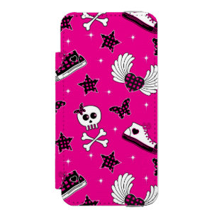 Funda Cartera Para iPhone 5 Watson Símbolos de Emo