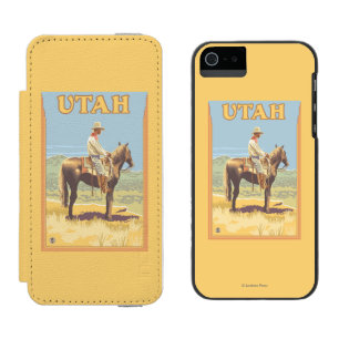 Funda Cartera Para iPhone 5 Watson Vaquero (vista lateral) Utah