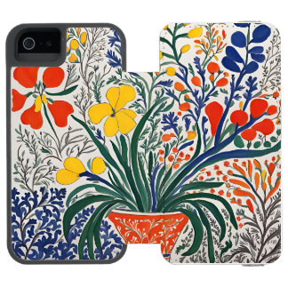 Funda Cartera Para iPhone 5 Watson Vase and Wild Flowers
