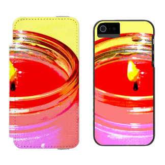 Funda Cartera Para iPhone 5 Watson vela de frasco de bola arte pop