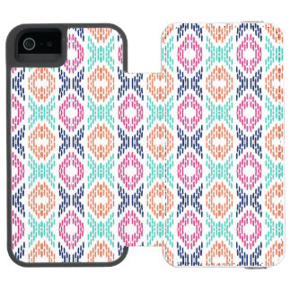Funda Cartera Para iPhone 5 Watson Vibrante patrón geométrico colorido de estilo ikat