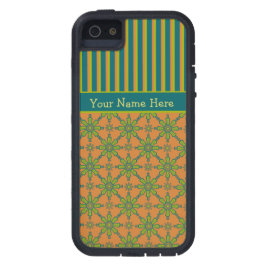 Funda tribal, oxidado, verde, azul para iPhone 5/5