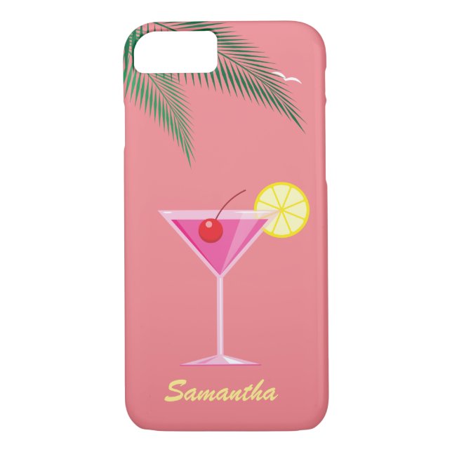 Funda Tropical Cocktail iPhone 7 - coral (Reverso)
