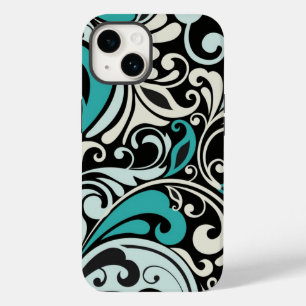 Funda Turquoise Floral Swirls iPhone 14
