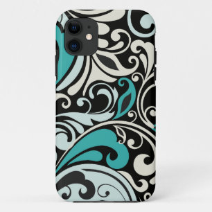 Funda Turquoise Floral Swirls iPhone 5