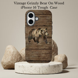 Funda Vintage Grizzly Bear iPhone 16