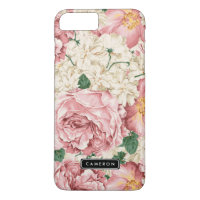 Funda Vintage Peonies and Hydrangeas iPhone 7 Plus