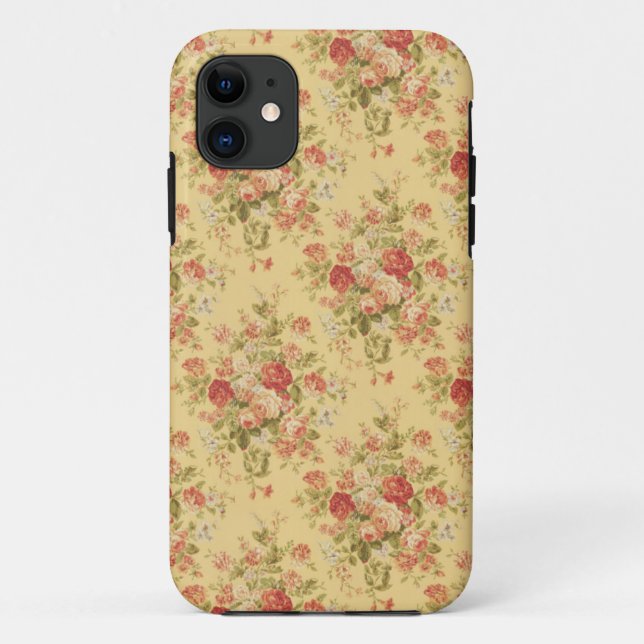 Funda Vintage Yellow Floral iPhone 5 (Reverso)
