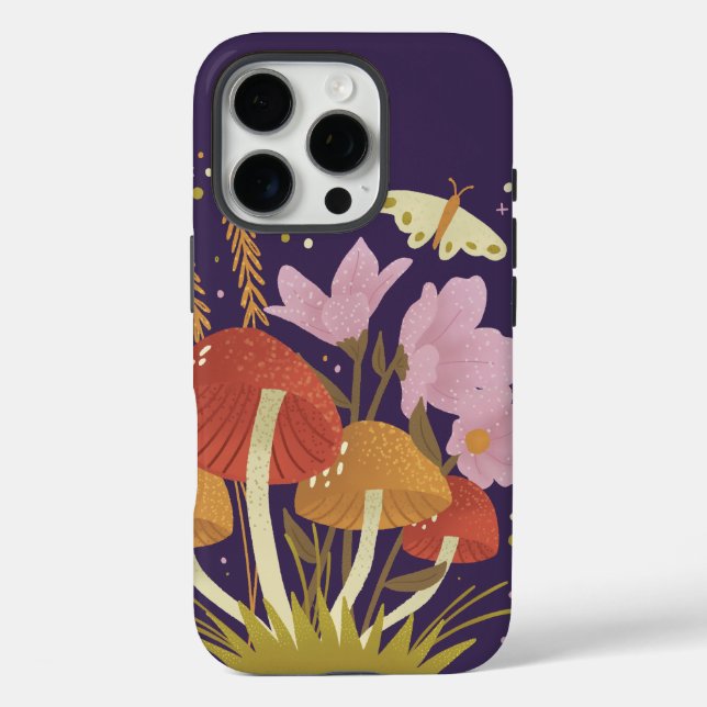 Funda Woodland Mushroom iPhone 16 Pro (Reverso )