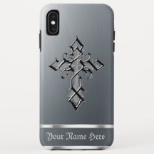 Funda XS Max para iPhone cruzado medieval cromado