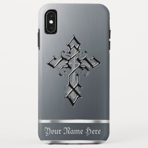 Funda XS Max para iPhone cruzado medieval cromado