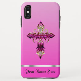 Funda XS Max para iPhone cruzado rosa medieval