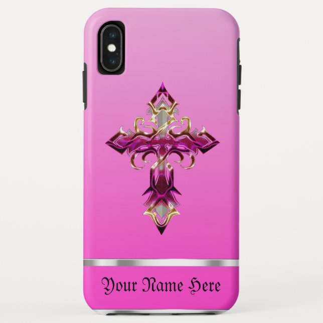 Funda XS Max para iPhone cruzado rosa medieval (Reverso)