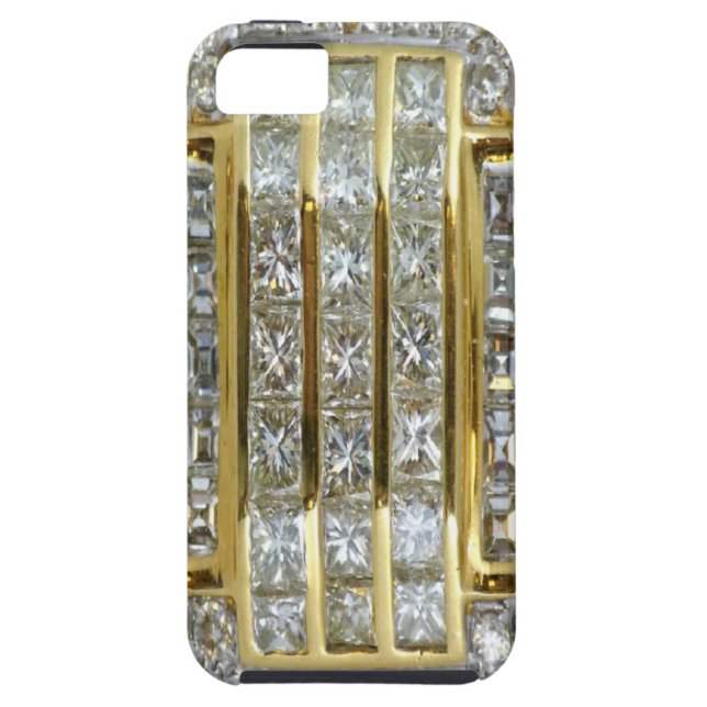 Funda Yellow Gold y Diamond Art iPhone 5 (Atrás)