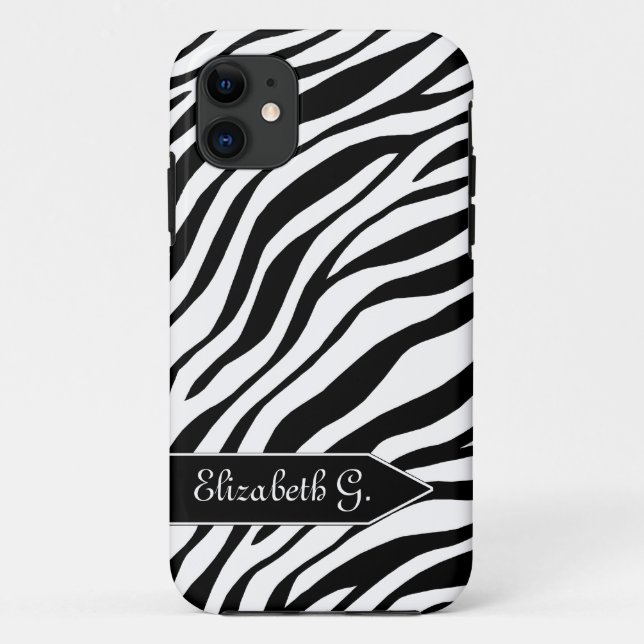 Funda Zebra Print Black & White iPhone 5 (Reverso)