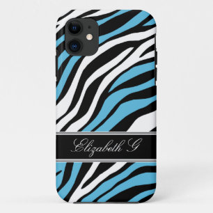 Funda Zebra Print Mix Blue iPhone 5