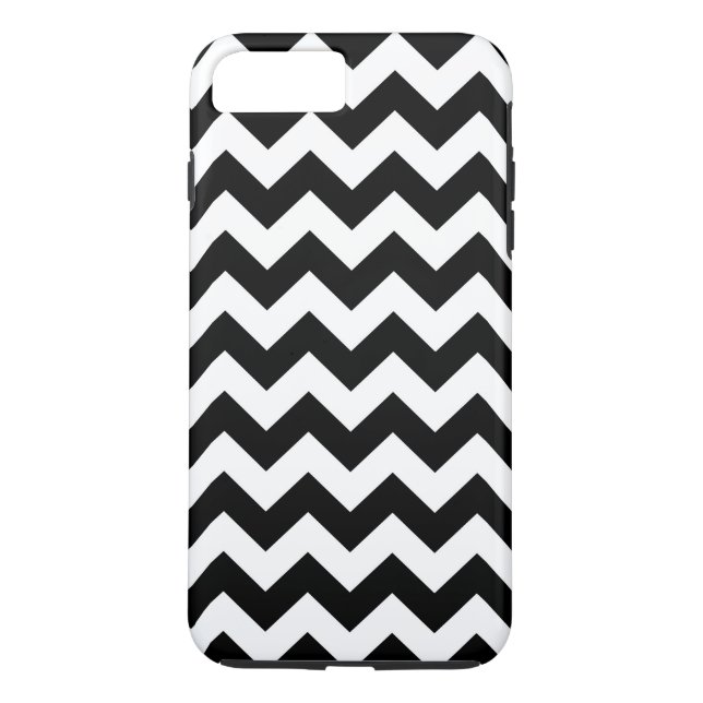 Funda Zigzag iPhone 8 Plus horizontal en blanco y  (Reverso)