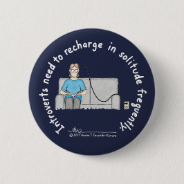 Fundamentos introvertidos: Botón azul marino de la