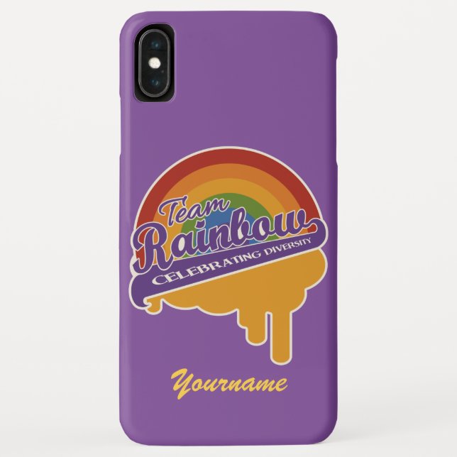 Fundas con monograma personalizado de Team Rainbow (Reverso)