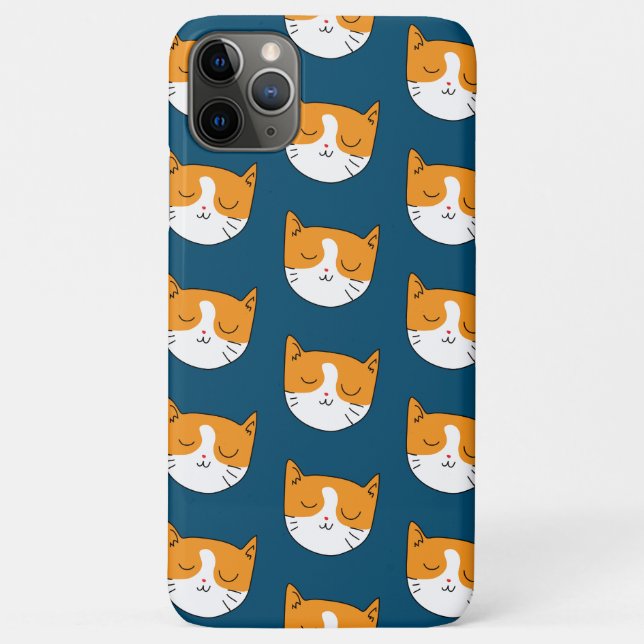 Fundas Cute Sleepy Cat iPhone 11 Pro Max (Reverso)