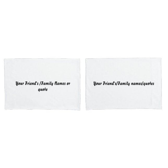 Fundas de Almohada Blancas con Nombre Personalizad (Anverso - Set)