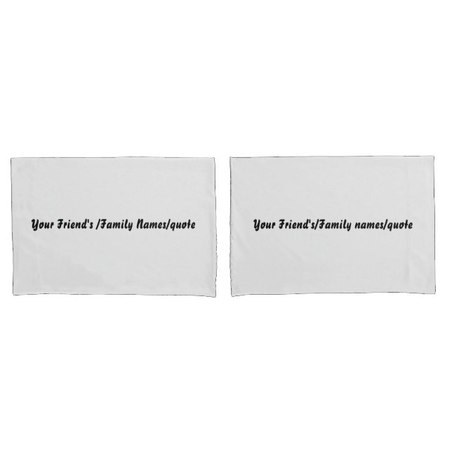 Fundas de Almohada Blancas Personalizadas – Nombre (Anverso - Set)