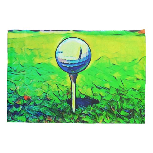 Fundas de almohada coloridas del golf artístico (Reverso)