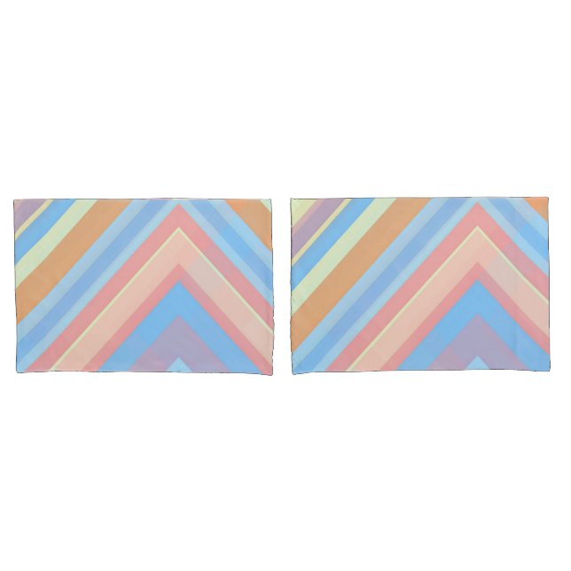 Fundas de almohada con patrón geométrico de hoja d (Anverso - Set)
