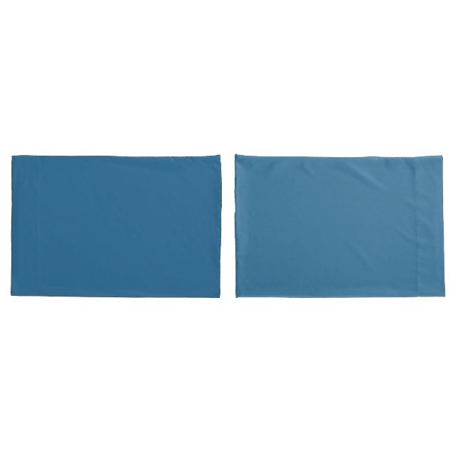 Fundas de almohada de azul real liso (Reverso-Set)