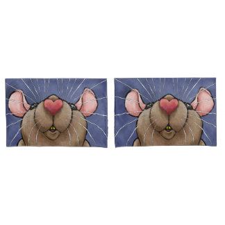 Fundas de Almohada de Corazón de Rata