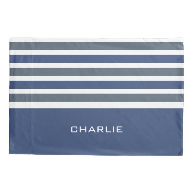 Fundas de almohada de encargo del monograma del (Reverso)