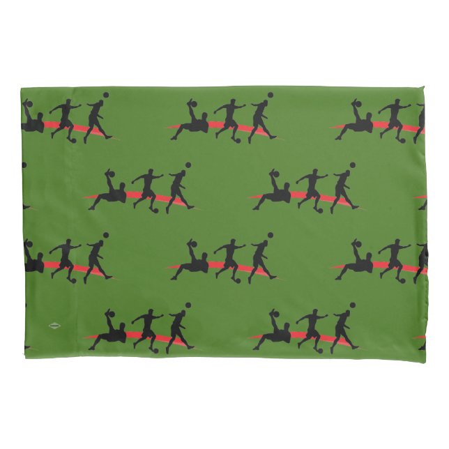 Fundas de almohada del tema del fútbol HAMbyWG (Anverso)