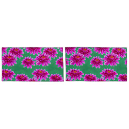 Fundas de almohada floral de tamaño king size