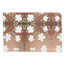 Fundas de almohada florida en Browns de miel