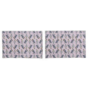 Fundas de Almohada Frenesí de Pingüino Rey (Rosa P