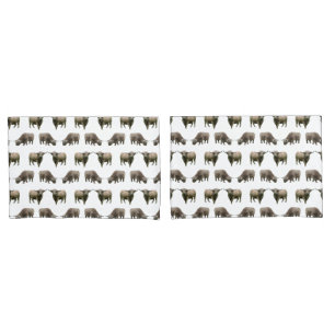 Fundas de almohada frenesí de vaca de las Tierras 
