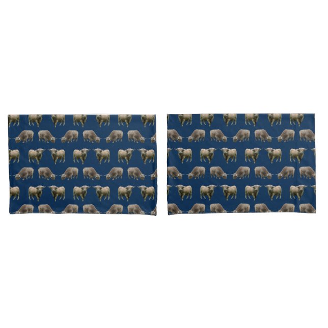Fundas de Almohada Frenesí de Vaca de las Tierras  (Anverso - Set)