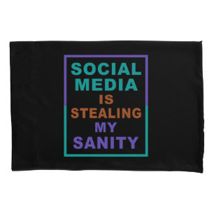 Fundas de almohada graciosos de "Medios Sociales"