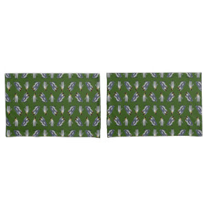 Fundas de almohada King Penguin Frenzy (verde oscu