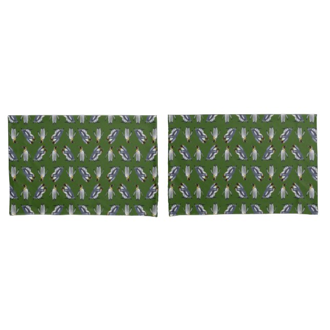 Fundas de almohada King Penguin Frenzy (verde oscu (Anverso - Set)