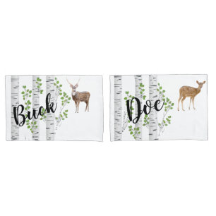 Fundas de almohada personalizada Deer Doe Buck Woo