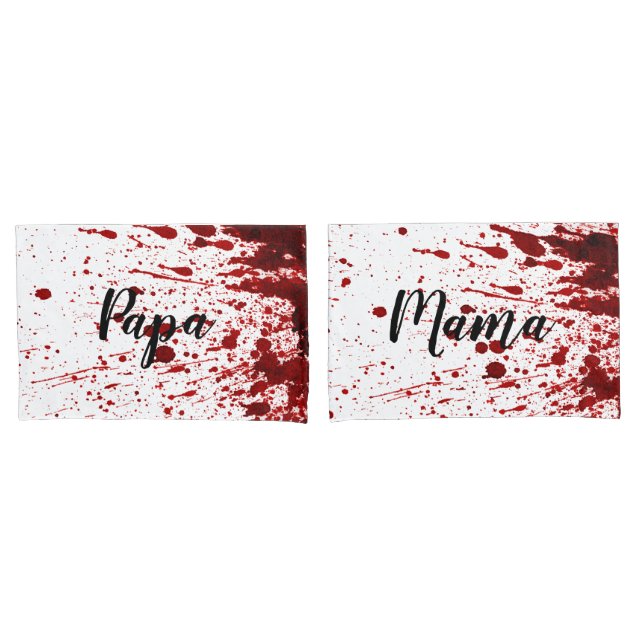 Fundas de almohada personalizada Splatter Vampiro  (Anverso - Set)