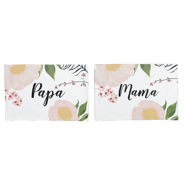 Fundas de almohada personalizadas bebe cosmos rosa (Anverso - Set)